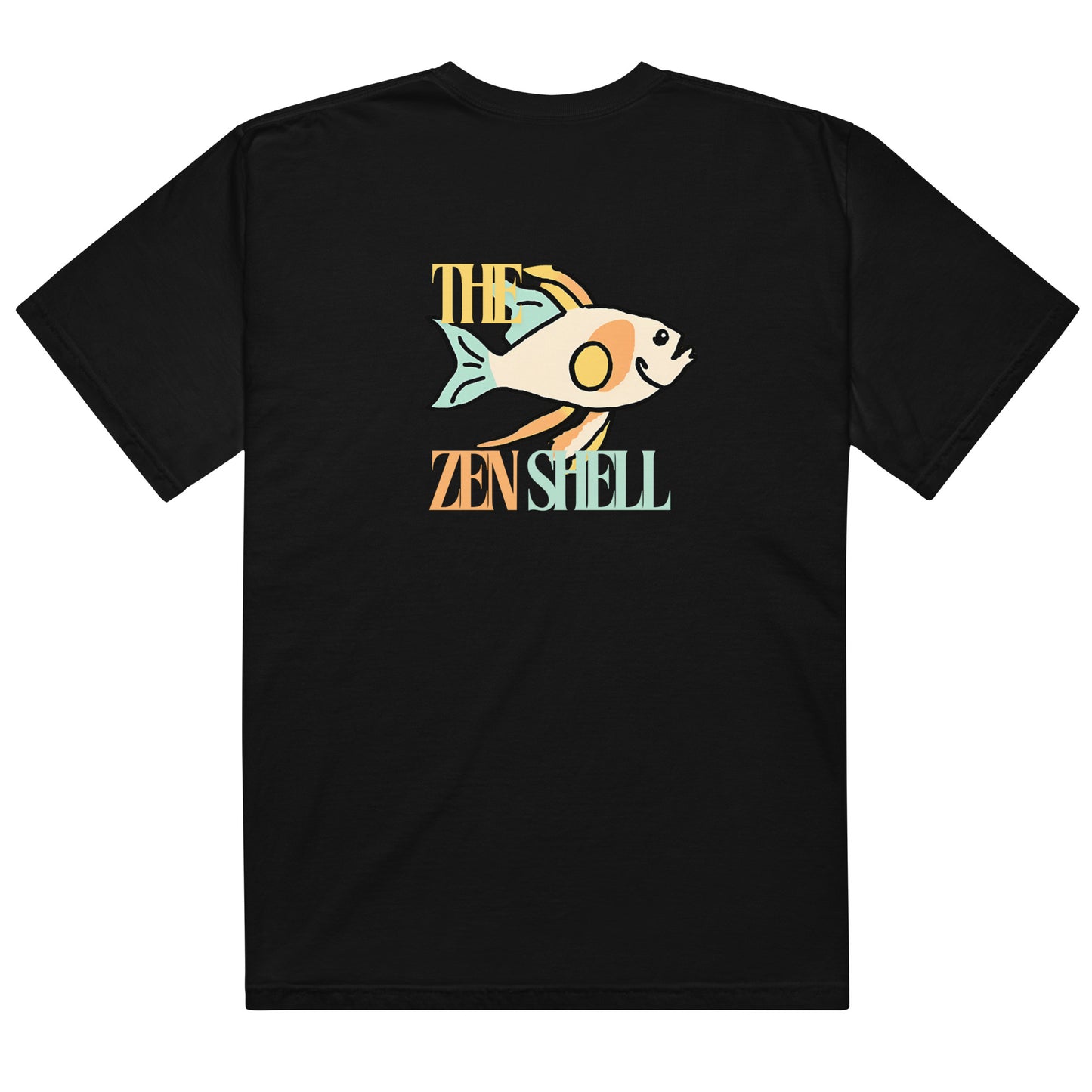 The Zen Shell | Fish Graphic | Unisex Garment-Dyed Heavy Duty T-Shirt