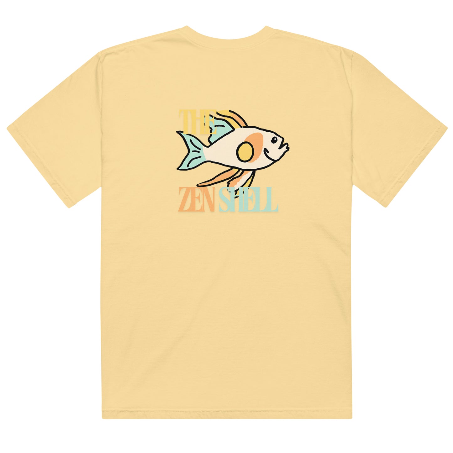 The Zen Shell | Fish Graphic | Unisex Garment-Dyed Heavy Duty T-Shirt