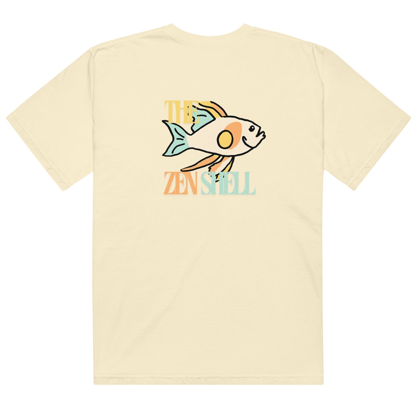 The Zen Shell | Fish Graphic | Unisex Garment-Dyed Heavy Duty T-Shirt