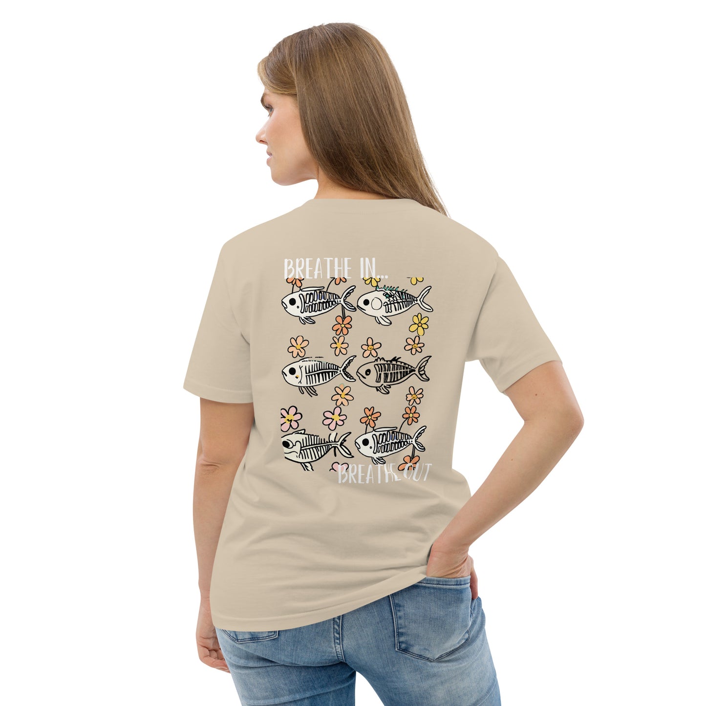 The Zen Shell | Fish Skeleton | Organic Cotton Graphic T-Shirt